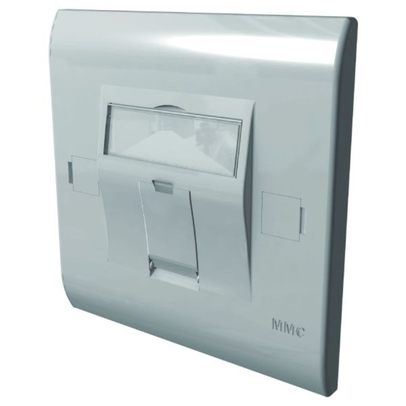 Розетка 1xRJ45 празна 86х86 Бял - MMC BC86xC MBC861C