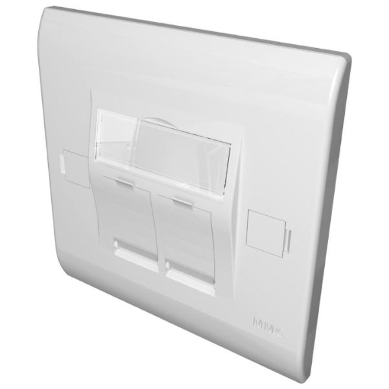 Розетка 2xRJ45 празна 86х86 Бял - MMC BC86xC MBC862C