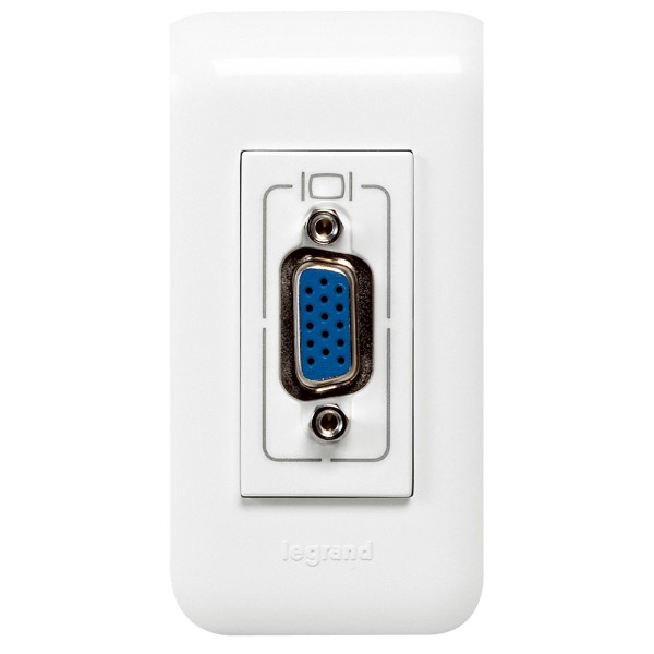 Розетка HD15 (VGA) с кабел 1M Бял - Legrand Mosaic 45 78777