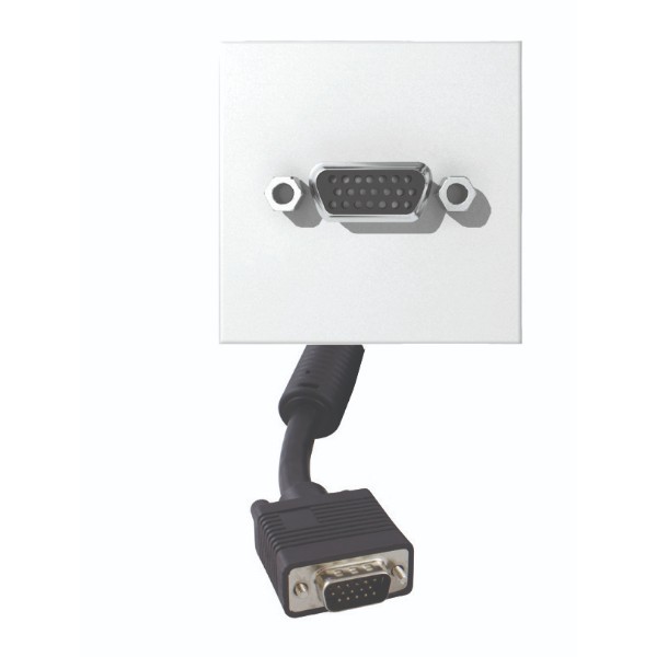 Розетка HD15 (VGA) с кабел 2M Бял - MMC S2CEB 45 AMVGA2020N