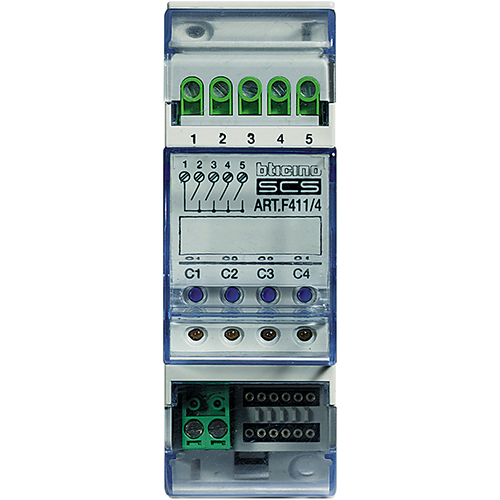 Актуатор 4 релета за DIN шина 2М - bticino My Home F411/4