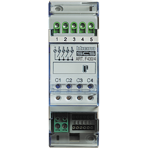 Актуатор 4 релета термоконтрол за DIN шина 2М - bticino My Home F430/4