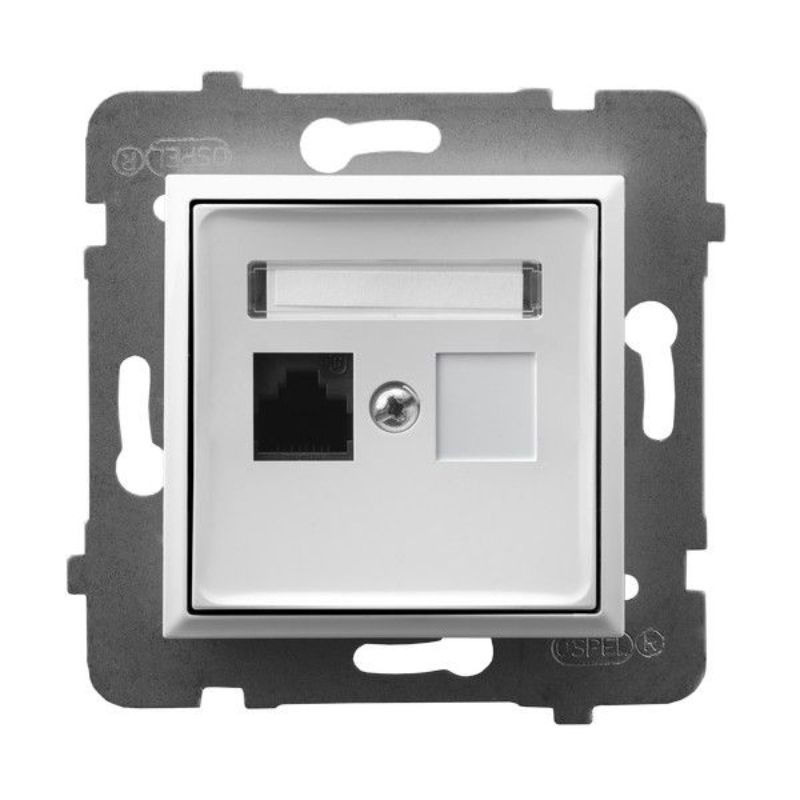 Розетка 1xRJ45 Cat. 5e UTP Бял - OSPEL Aria GPK-1U/K/m/00