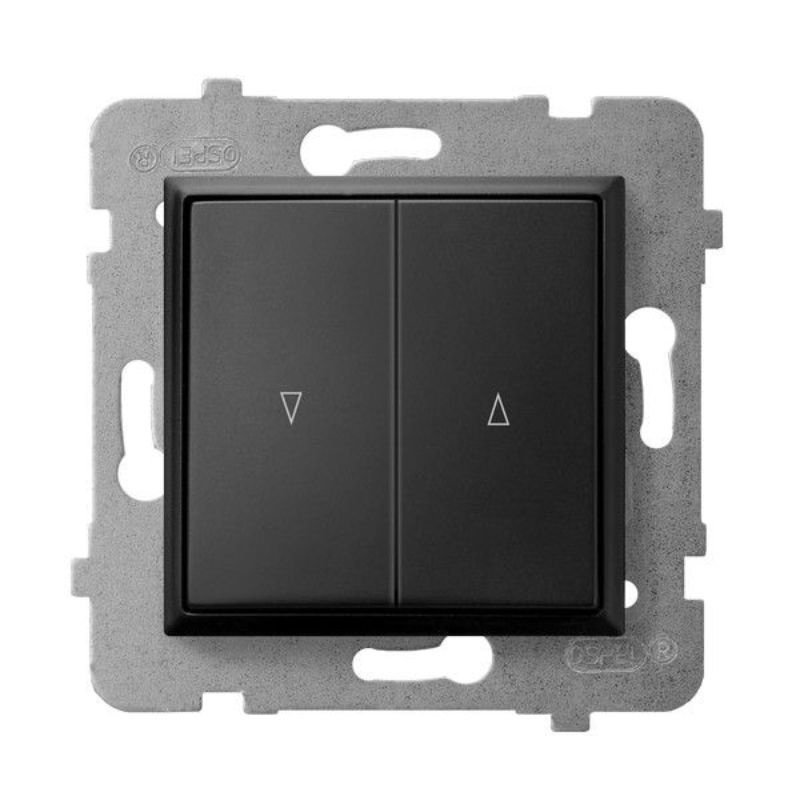 Бутон за управление на щори Черен - OSPEL Aria LP-7U/m/33