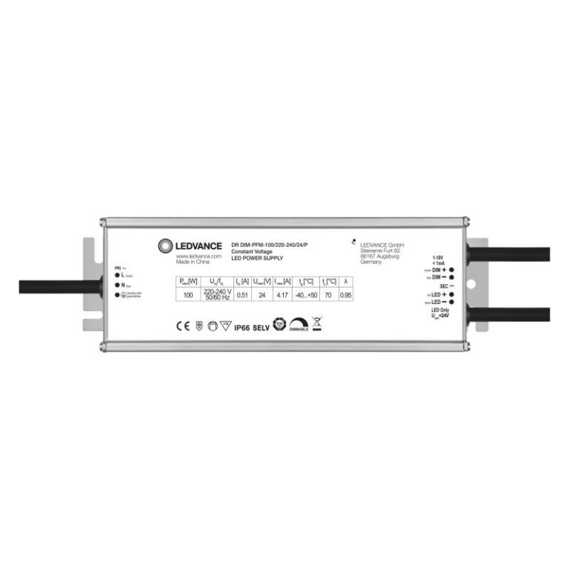LED Захранване 100W IP66, димиране 1-10V - LEDVANCE PFM-100/24/P DIM LED240070 - LEDVANCE PFM-100/24/P DIM LED240070