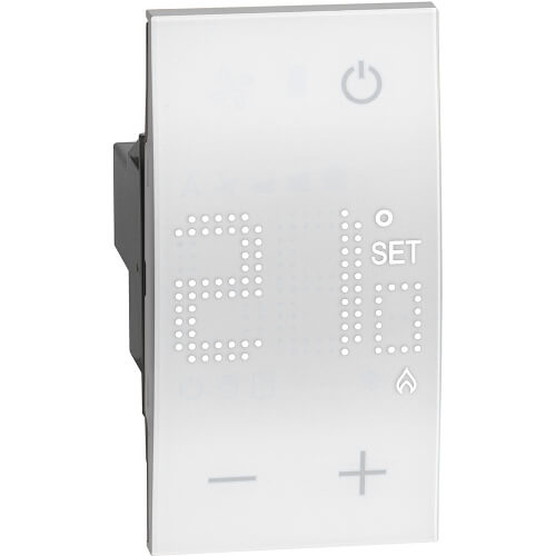 Стаен термостат с 1NO контакт 230V 5(2)А 2M Бял - bticino Living Now KW4441