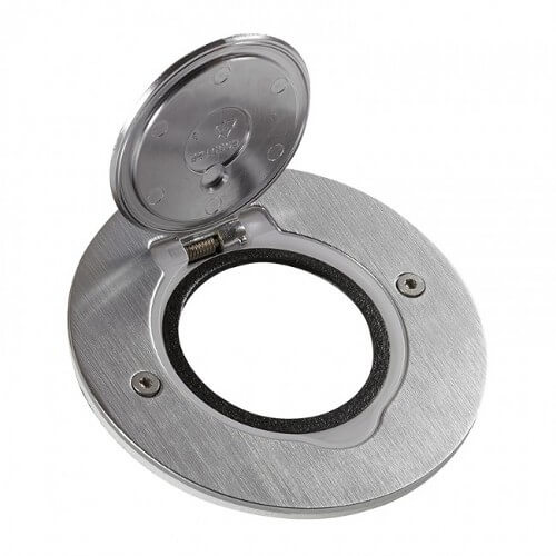 Kръгла метална подова кутия за 2М, IP44 , неръждаема стомана - Legrand Floor box IP44 89701