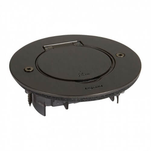 Kръгла метална подова кутия за 2М, IP44 , кафява стомана - Legrand Floor box IP44 89751