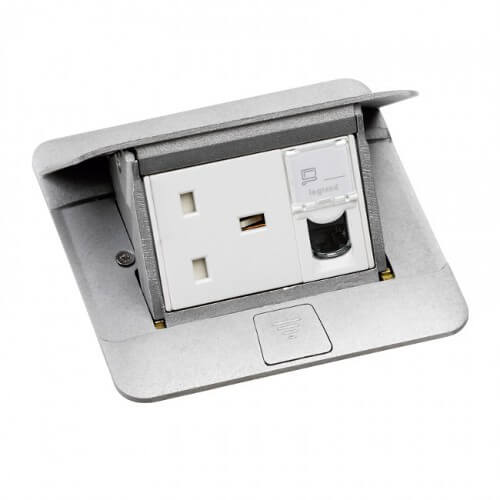 Pop-up кутия празна 3М алуминий мат - Legrand Pop-up boxes 54010