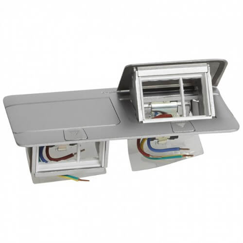 Pop-up кутия празна 2х3М алуминий мат - Legrand Pop-up boxes 54012