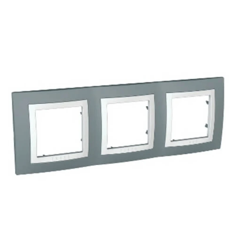 Рамка 3х  Техническо сиво - SCHNEIDER ELECTRIC Unica Basic MGU2.006.858