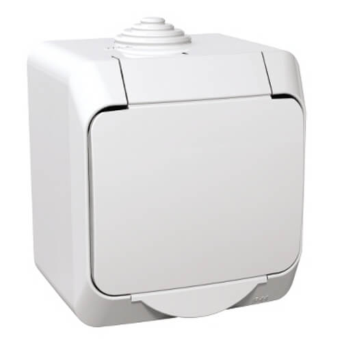 Контак IP44  Бял - SCHNEIDER ELECTRIC Cedar Plus WDE000541