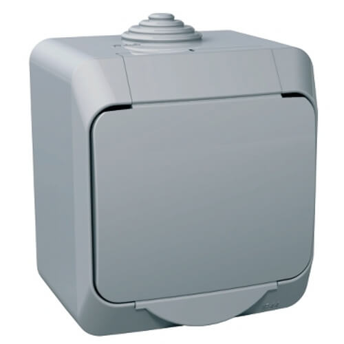 Контак IP44  Сив - SCHNEIDER ELECTRIC Cedar Plus WDE000641