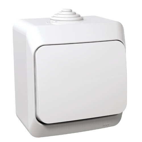 Кръстат ключ IP44 Бял - SCHNEIDER ELECTRIC Cedar Plus WDE000570