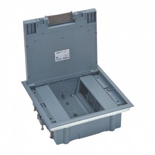 Подова кутия 12М с PVC капак за вертикален монтаж на механизми - Legrand Ecobox 88171