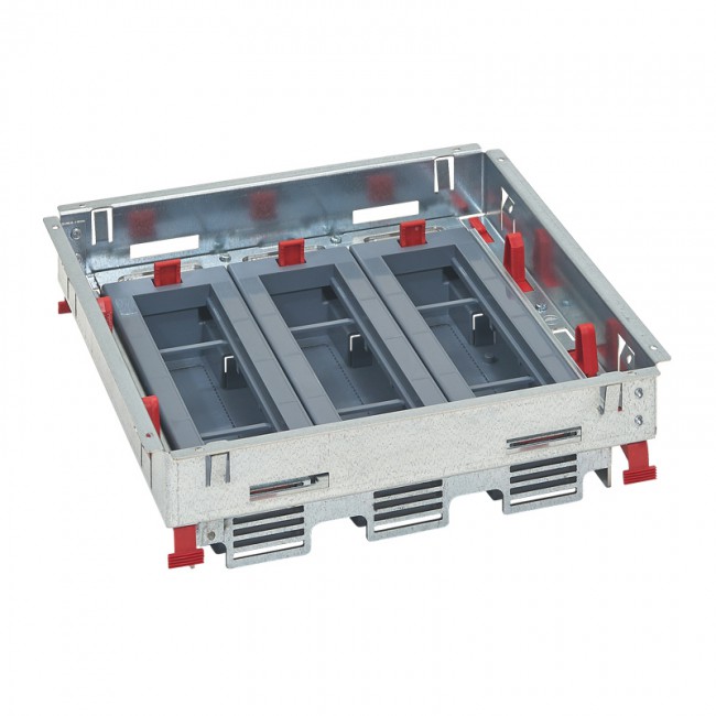 Подова кутия 24М (3х8) хоризонтален монтаж на механизми - Legrand Floor box 88022