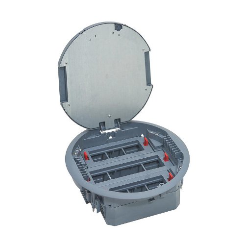 КРЪГЛА подова кутия 20М с PVC капак за хоризонтален монтаж на механизми - Legrand Floor box 88126