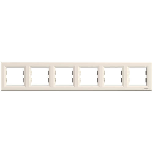 Рамка 6х  Крем - SCHNEIDER ELECTRIC Asfora EPH5800623