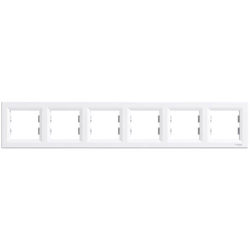 Рамка 6х  Бяла - SCHNEIDER ELECTRIC Asfora EPH5800621
