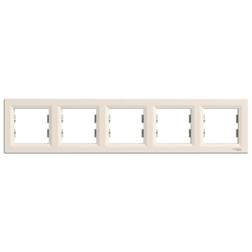 Рамка 5х  Крем - SCHNEIDER ELECTRIC Asfora EPH5800523