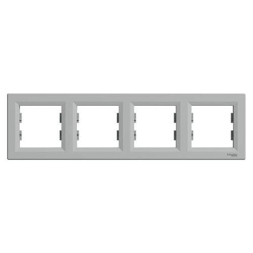 Рамка 4х  Алуминий - SCHNEIDER ELECTRIC Asfora EPH5800461