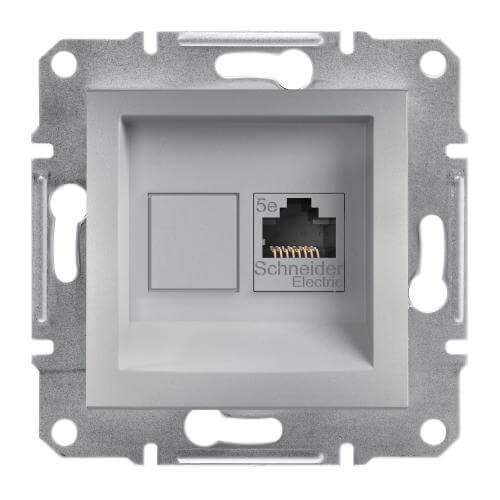 Розетка RJ45 Cat.5e UTP без рамка Алуминий - SCHNEIDER ELECTRIC Asfora EPH4300161
