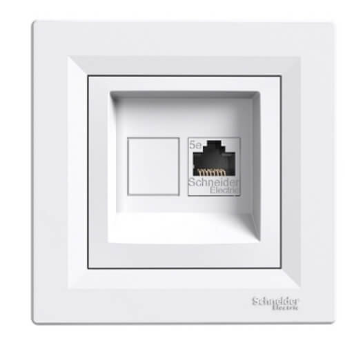 Розетка RJ45 Cat.5e UTP   Бяла - SCHNEIDER ELECTRIC Asfora EPH4300121