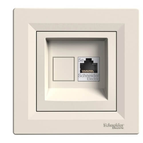 Розетка RJ45 Cat.5e UTP  Крем - SCHNEIDER ELECTRIC Asfora EPH4300123