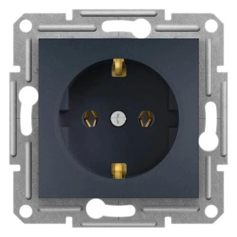 Контакт Шуко 16A без рамка Антрацит - SCHNEIDER ELECTRIC Asfora EPH2900171