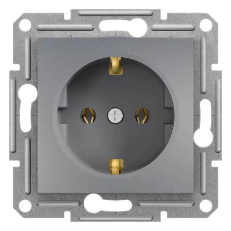 Контакт Шуко 16A без рамка Стомана - SCHNEIDER ELECTRIC Asfora EPH2900162