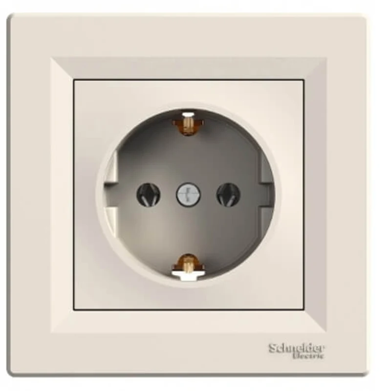 Контакт шуко 16A  Крем - SCHNEIDER ELECTRIC Asfora EPH2900123