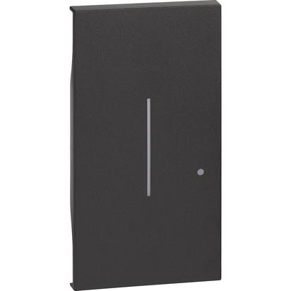 Лицев панел за свързан бутонен димер 2М Черен - bticino Living Now with Netatmo KG33M2
