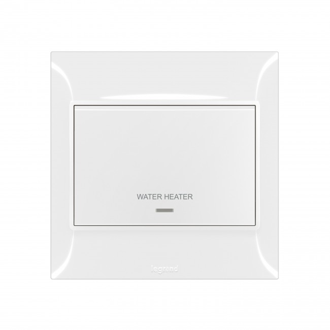 Двуполюсен ключ 20A с индикатор Бял - Legrand Belanko S 617672