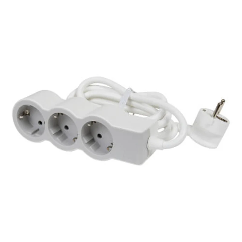 Разклонител 3x 2P+E Шуко, с кабел 1.5m, цвят Бял - Legrand Standart 694549
