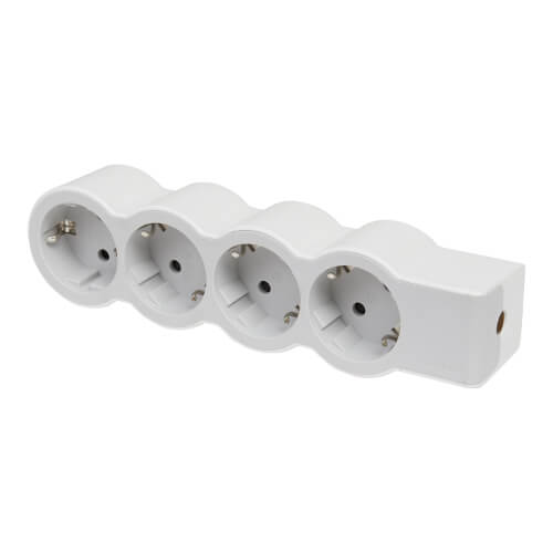 Разклонител 4x 2P+E Шуко, без кабел, цвят Бял - Legrand Standart 694575