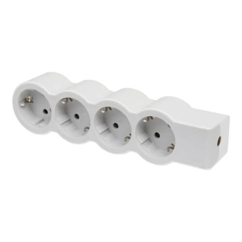 Разклонител 4x 2P+E Шуко, без кабел, цвят Бял - Legrand Standart 694575