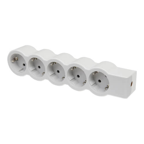 Разклонител 5x 2P+E Шуко, без кабел, цвят Бял - Legrand Standart 694577