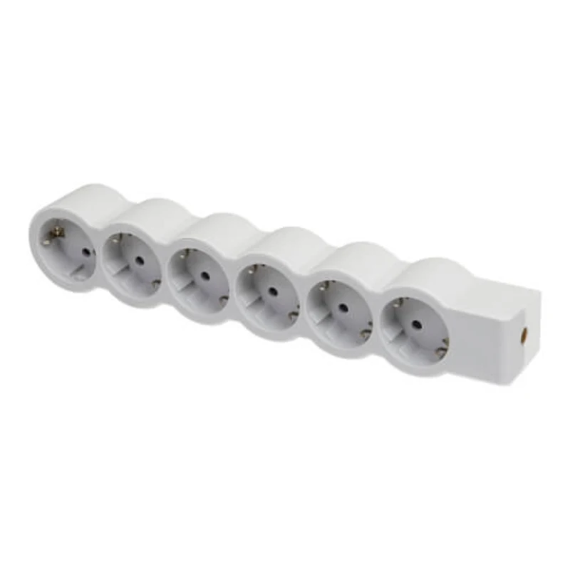 Разклонител 6x 2P+E Шуко, без кабел, цвят Бял - Legrand Standart 694579