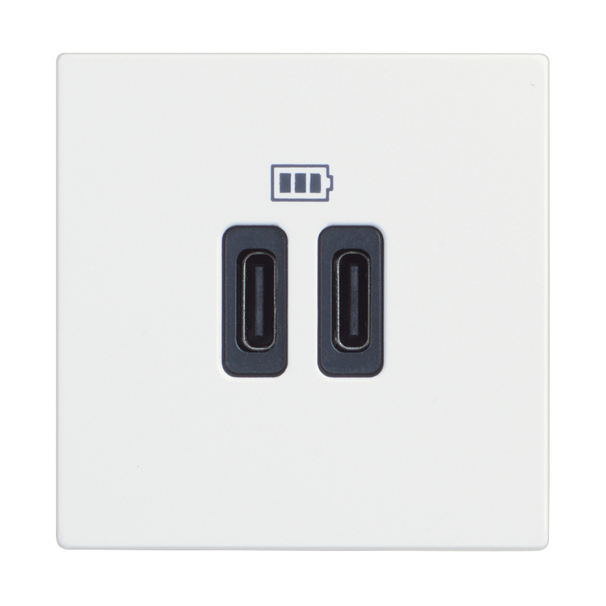 Контакт 2XUSB type C 3000mA 5V 2M Бял /блистер/ - bticino Classia RW4286C2