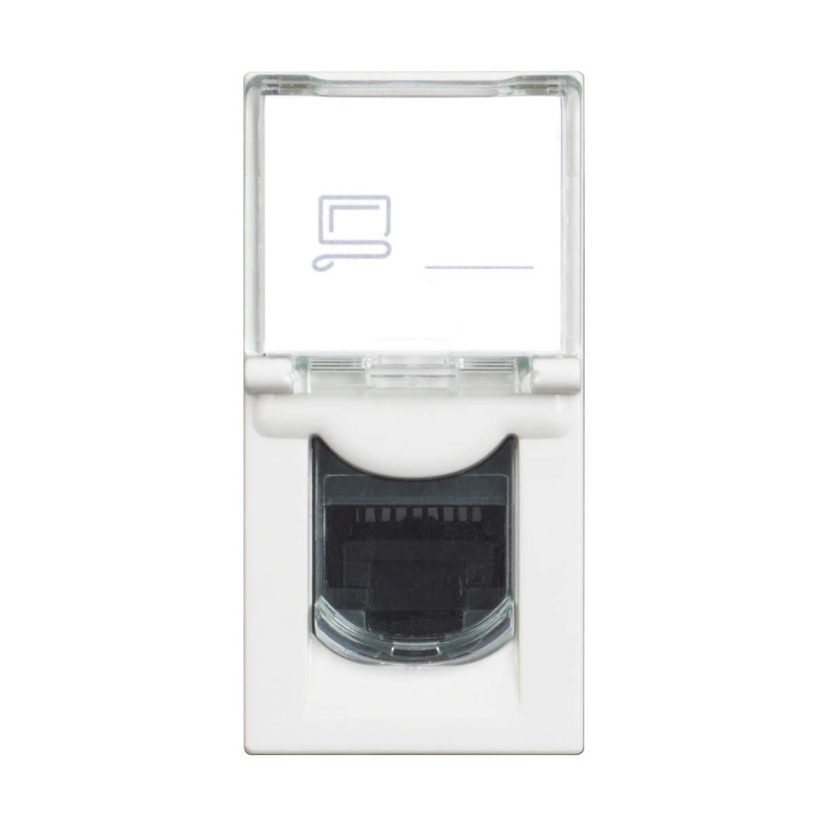 Розетка RJ45 STP кат.6A 1M Бял /блистер/ - bticino Classia RW4279C6AS