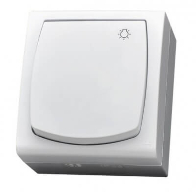 Еднополюсен бутон 10A/250V IP44 - OSPEL Madera LNH-5N/00