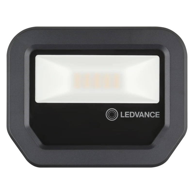 LED Прожектор, симетричен 10W 1100lm 3000K IP65, цвят черен