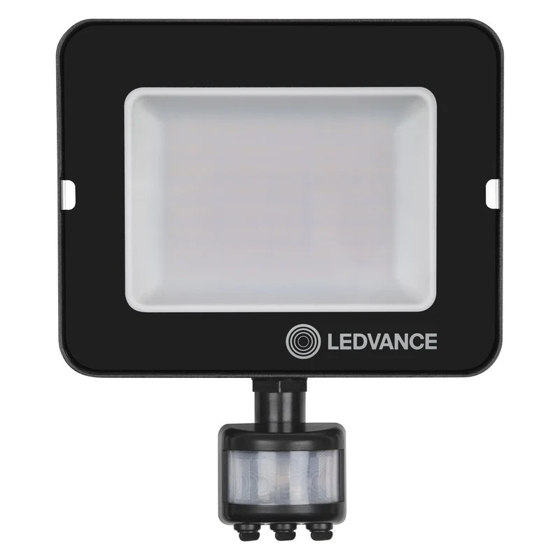 LED Прожектор Compact с датчик за движение, симетричен 50W 5000lm 4000K IP65, цвят черен