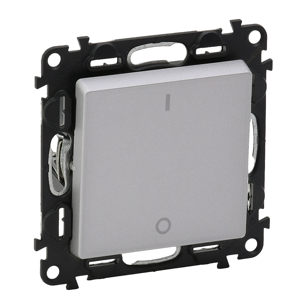 Двуполюсен ключ 10A I/O Алуминий - Legrand Valena Life 752302