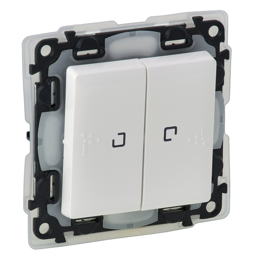 Сериен девиаторен ключ с подсветка Бял IP44 - Legrand Valena Life 752159