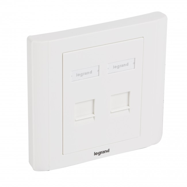 Розетка 2XRJ45 празна FM - Legrand Linkeo C 632795