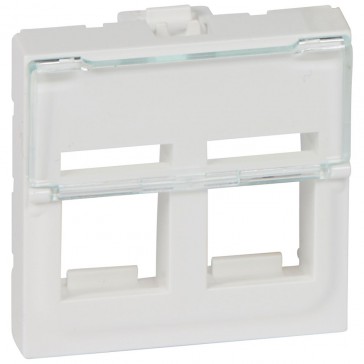 Розетка Mosaic 2XRJ45 празна - Legrand Linkeo C 78610