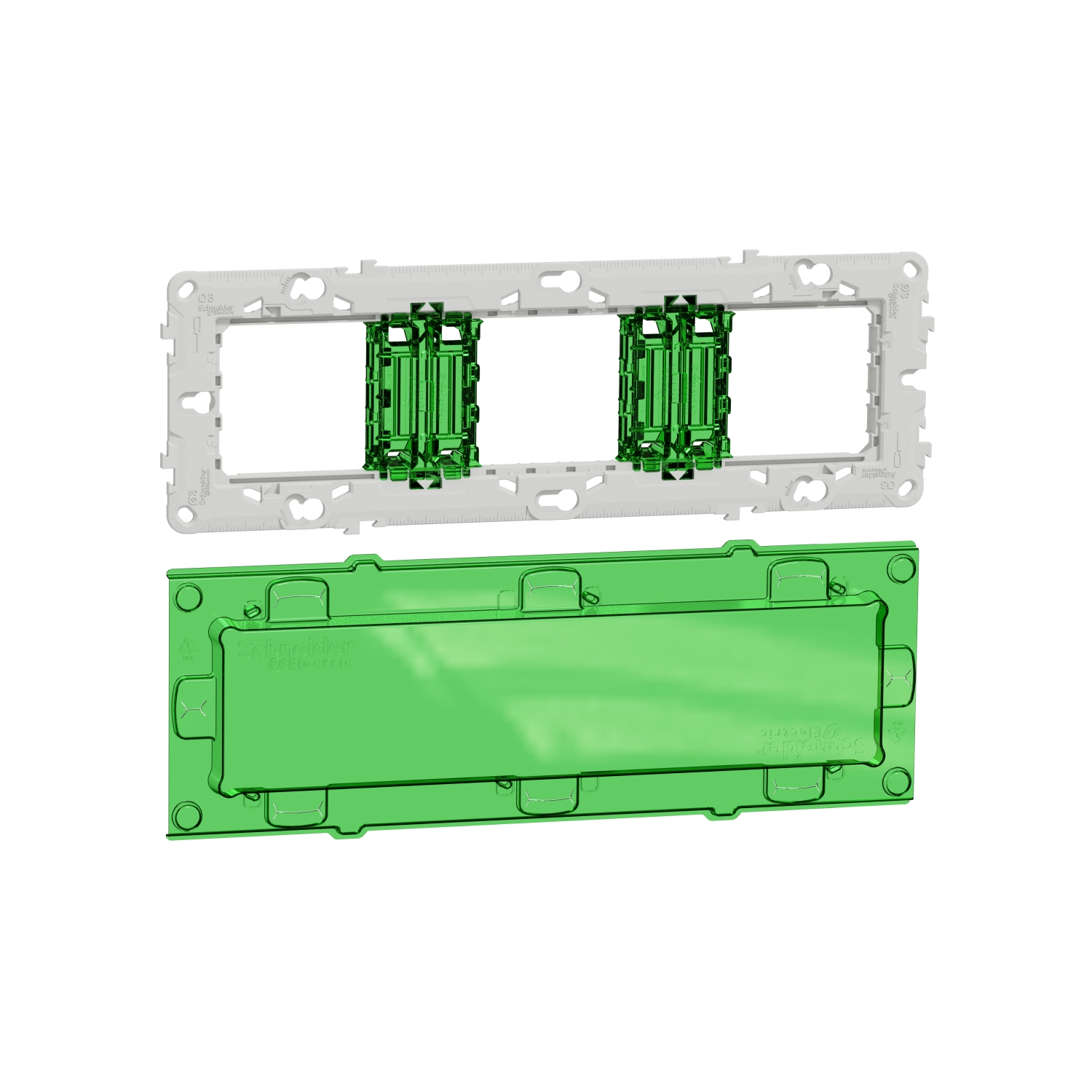 Монтажна рамка 3x2M/8M - метална с протектор за боя - SCHNEIDER ELECTRIC New Unica NU7006C