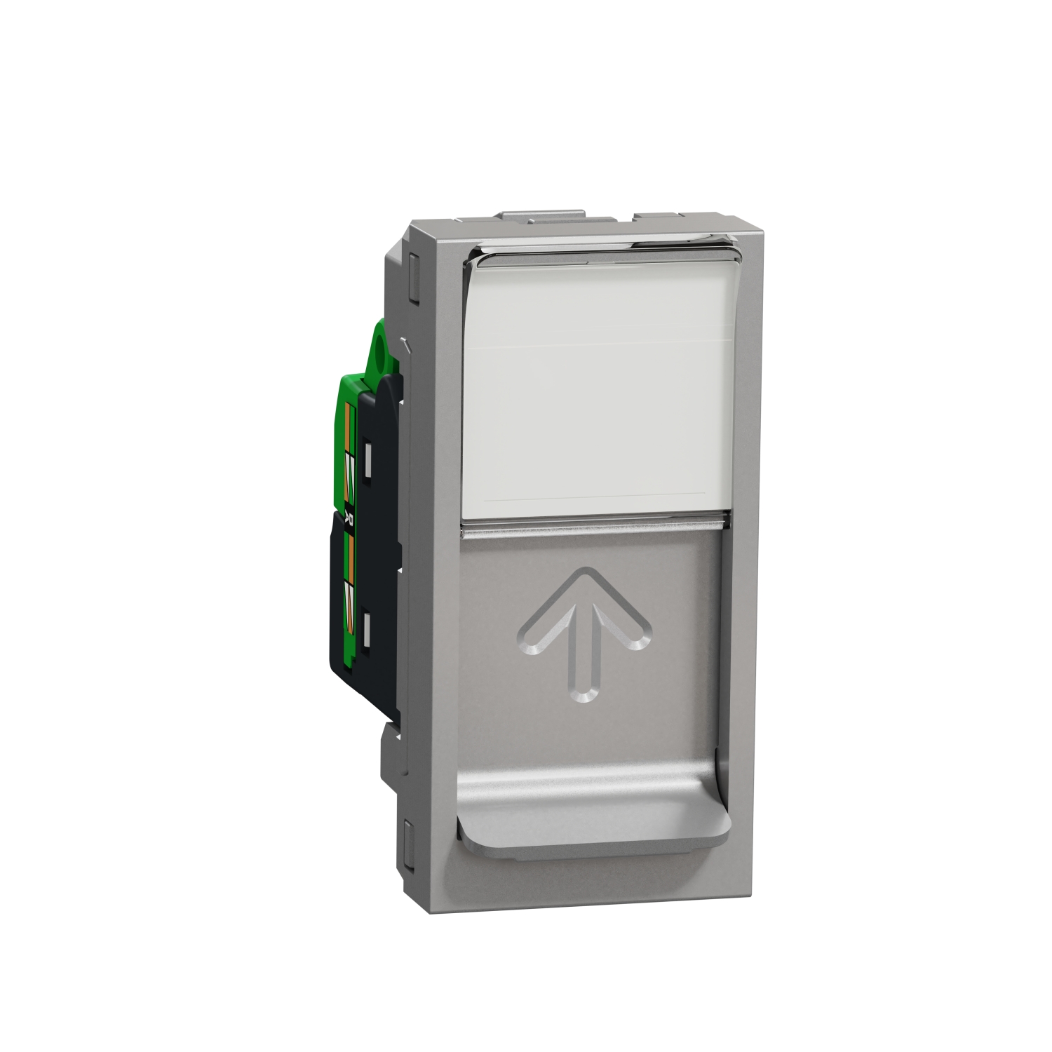 Розетка RJ45, кат. 6 UTP, 1M, алуминий - SCHNEIDER ELECTRIC New Unica NU341430