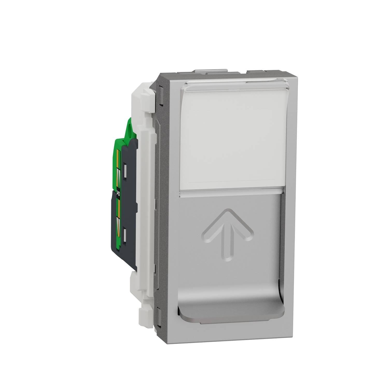 Розетка RJ45, кат. 5e UTP, 1M, алуминий - SCHNEIDER ELECTRIC New Unica NU341030